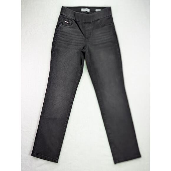 Heidi Pull-On Straight Black Mid-Rise Jeans Size 4 by Nine West Jeans - Picture 1 of 14
